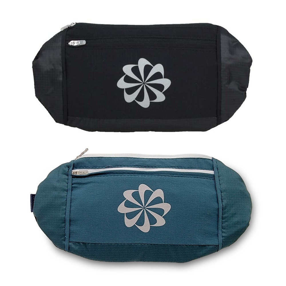 NIKE CHALLENGER腰包(大) 隨身包 休閒 慢跑 戶外運動 反光 雙層拉鍊 輕量 透氣 乾爽 舒適 藍綠 黑