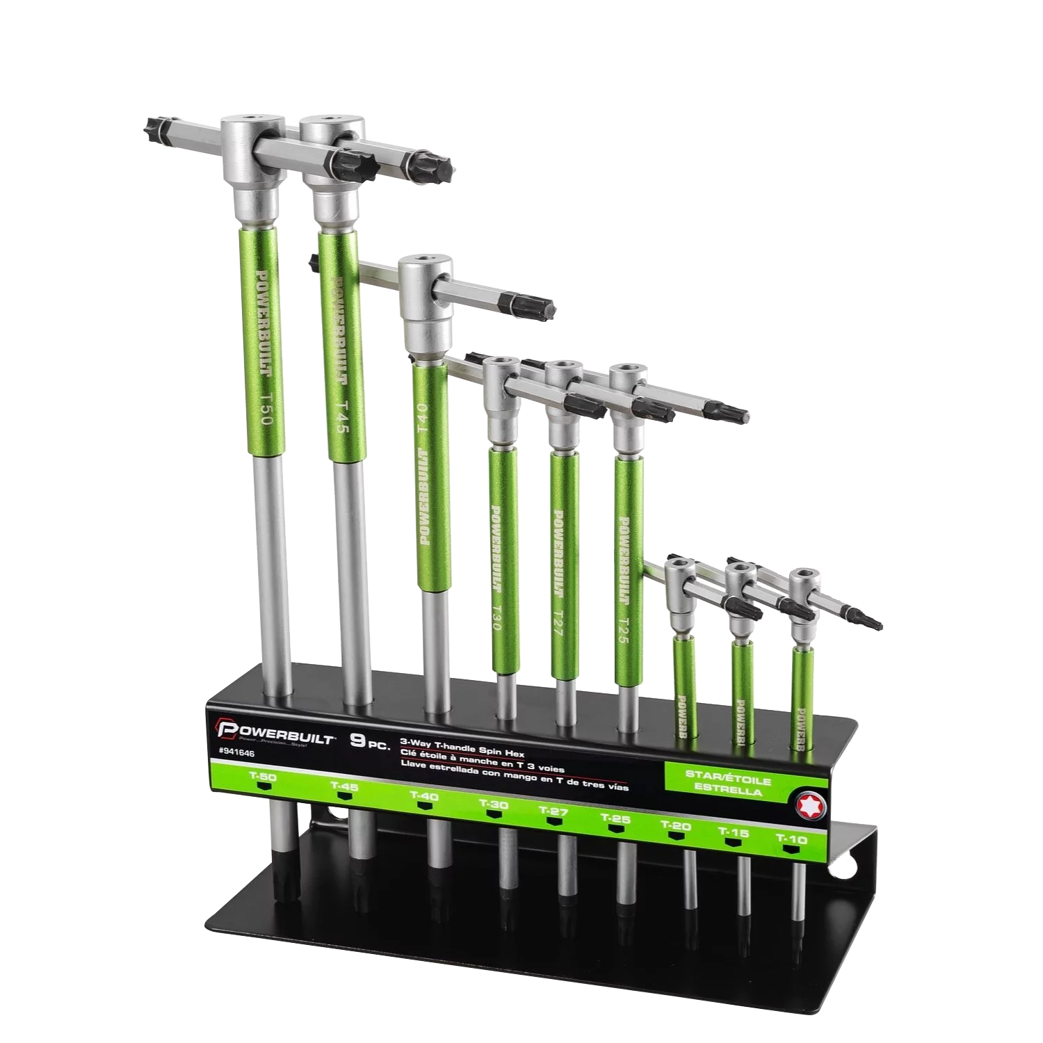 [寶力優 Powerbuilt] 3向T型 星型 板手組 L型板手 腳踏車修理工具 台灣製造/941646, , large