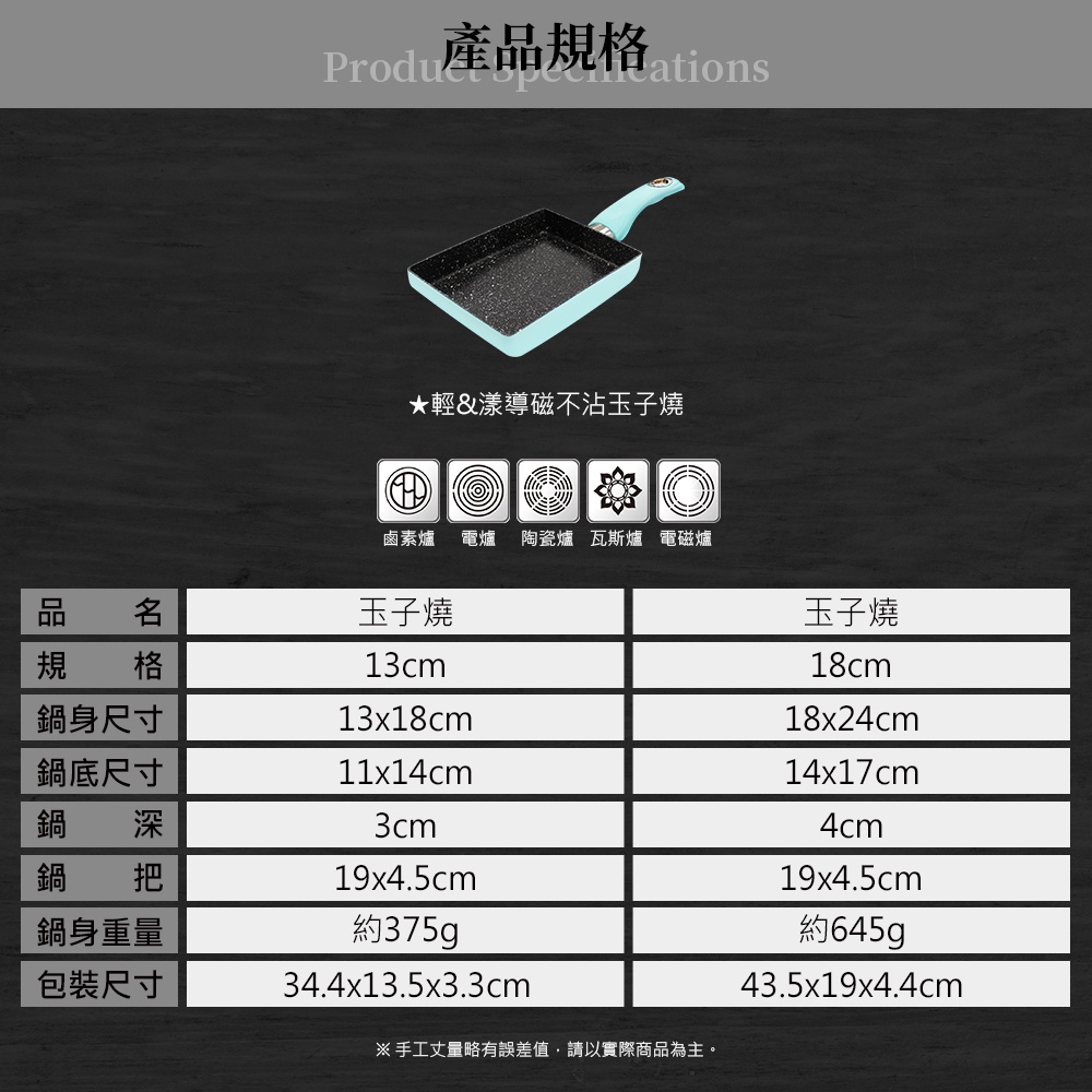 Miyaco 米雅可 輕漾導磁不沾玉子燒蛋煎鍋平煎鍋IH無蓋 18cm-Leidea樂德兒, , large