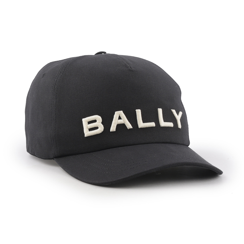 BALLY Logo 棉質棒球帽/黑色, , large