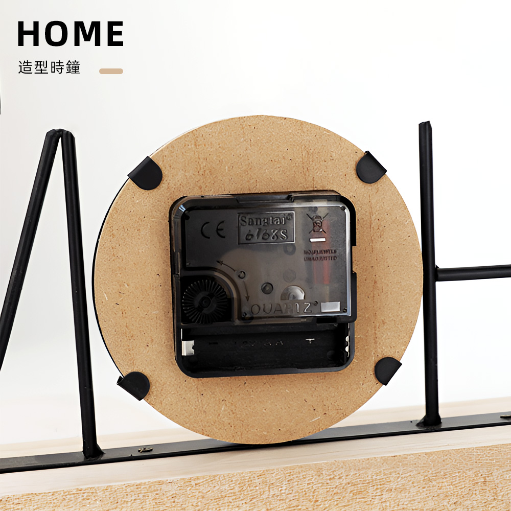 【上手家居】木質造型時鐘 Home(靜音時鐘/桌鐘/座鐘/擺飾/桌面時鐘), , large