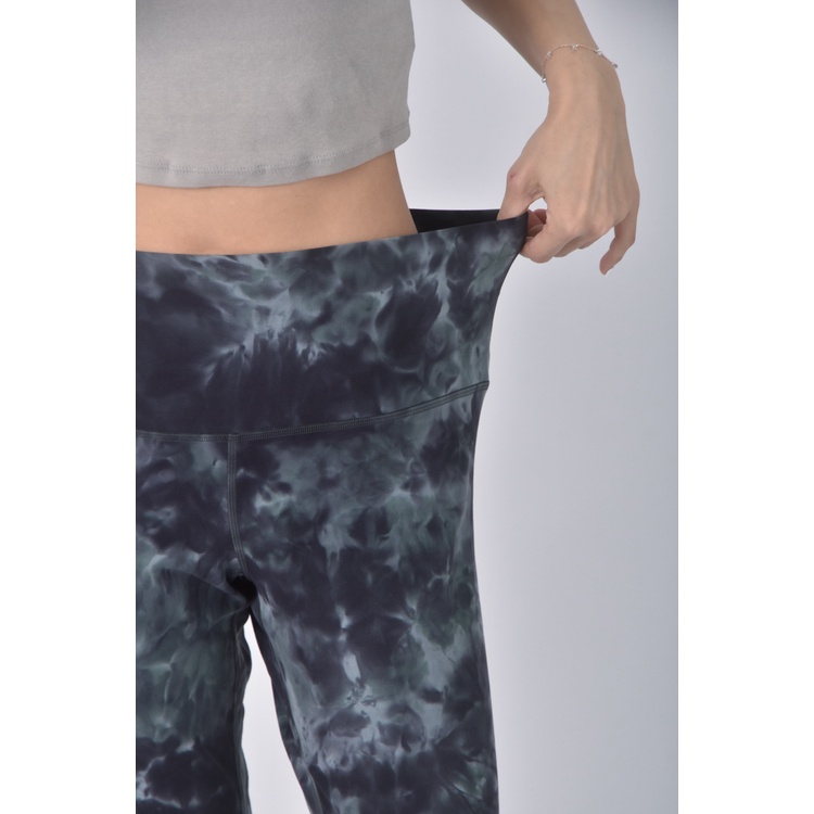 (XL) lululemon高腰運動質感暈染綠色長褲二手衣, , large