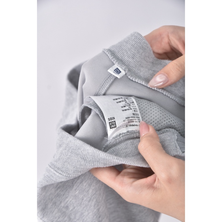 (S) uniqlo高腰質感棉質灰色短褲二手衣, , large