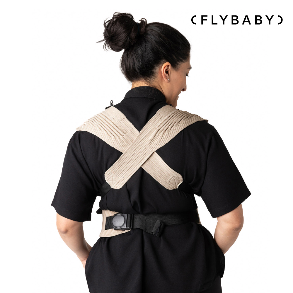 Flybaby 輕便透氣嬰兒揹巾_奶油白, , large