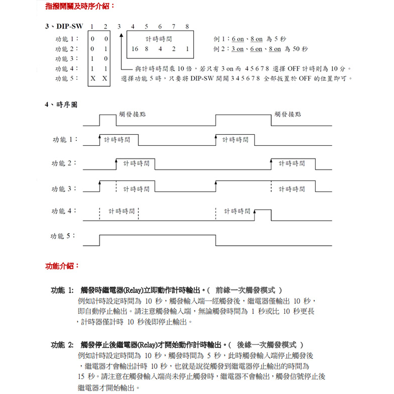 昌運監視器 LT-36 多功能時間延遲繼電器 定時器 五種定時模式, , large