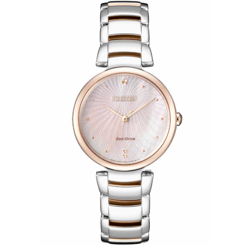 CITIZEN 星辰 L系列廣告款光動能海浪女錶 EM0854-89Y, , large