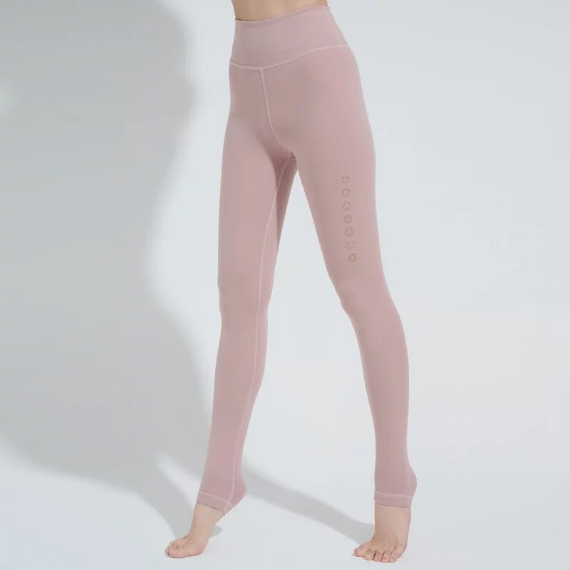 YOGA FLOW Chakra Pants - 脈輪柔彈緊身長褲 - 玫瑰石英粉 Rose Quartz, , large