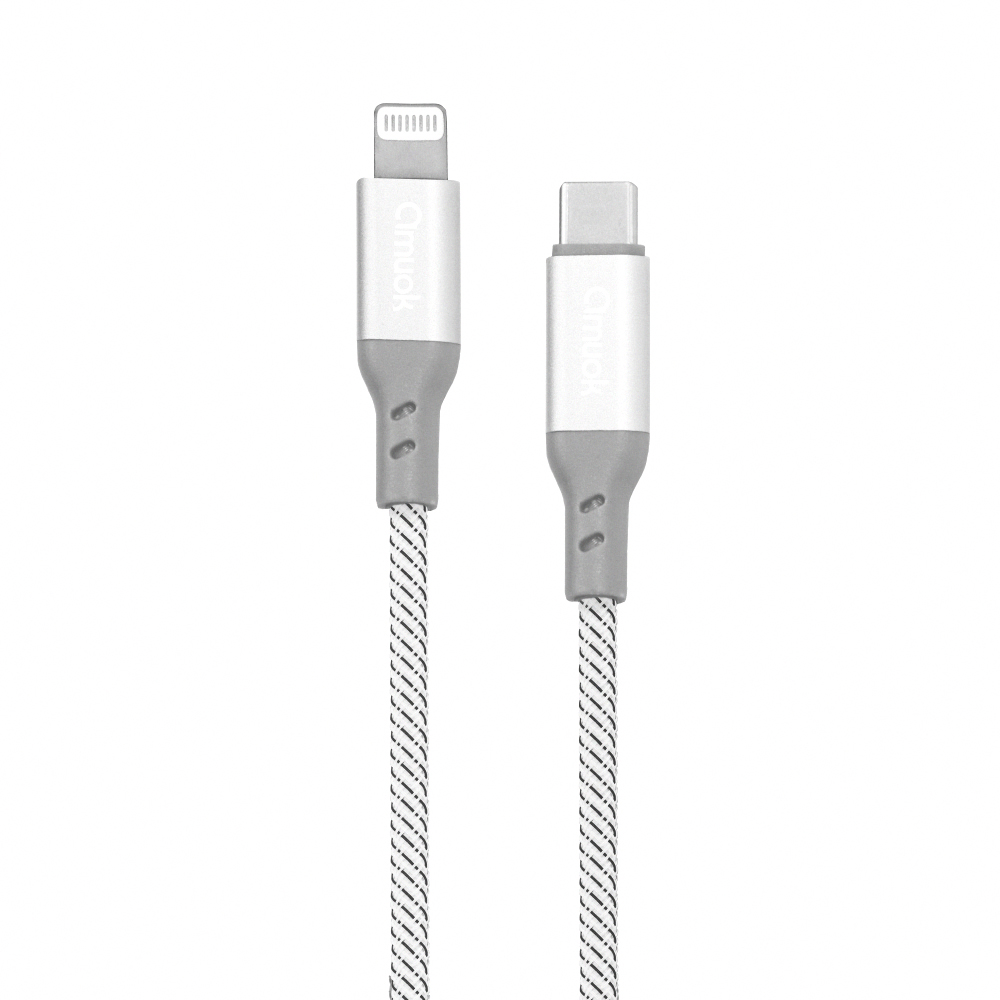 【amuok】PD Speed Charger Cable Type-C to Lightning-1M(White), , large