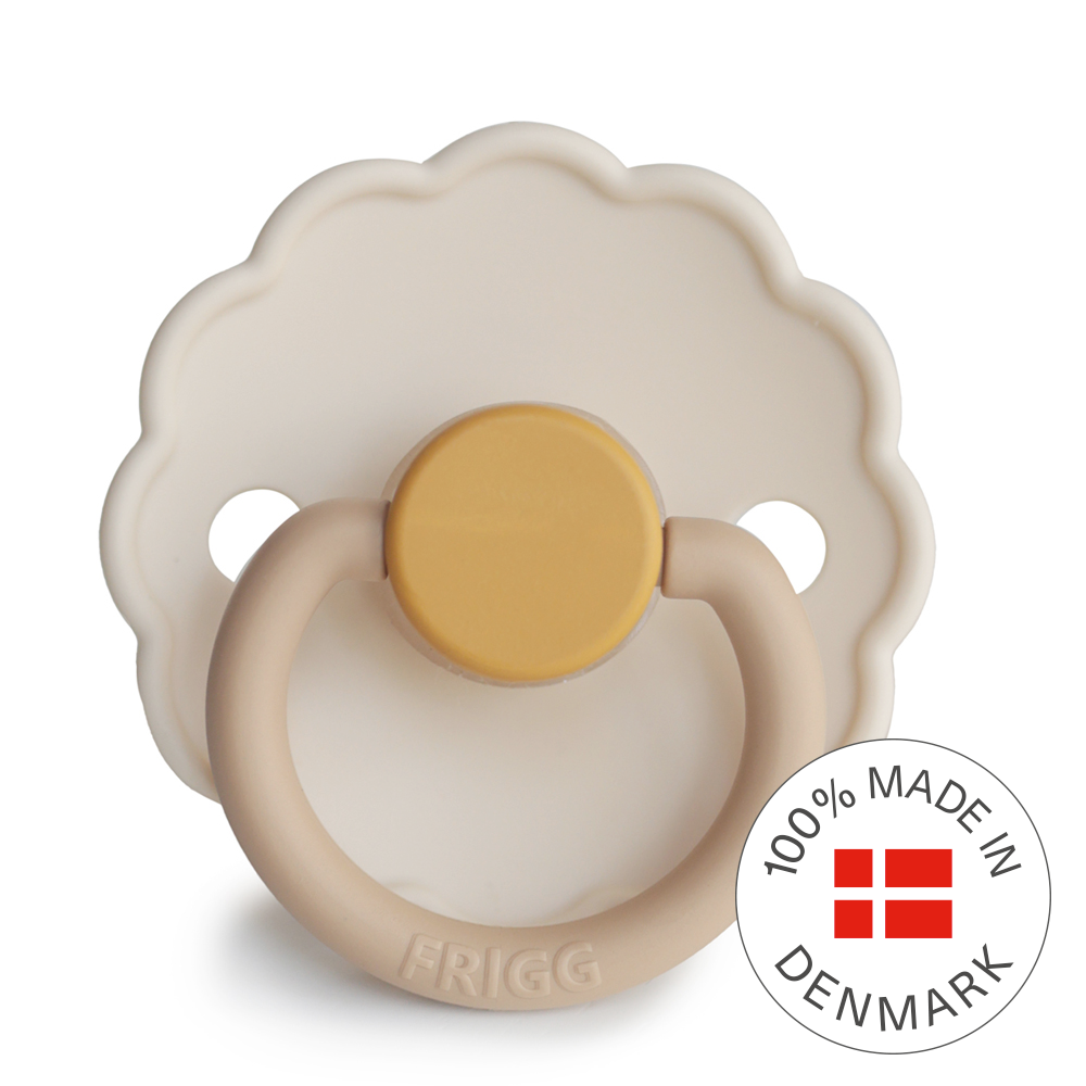 FRIGG Daisy - Round Silicone Pacifier - Chamomile - Size 2