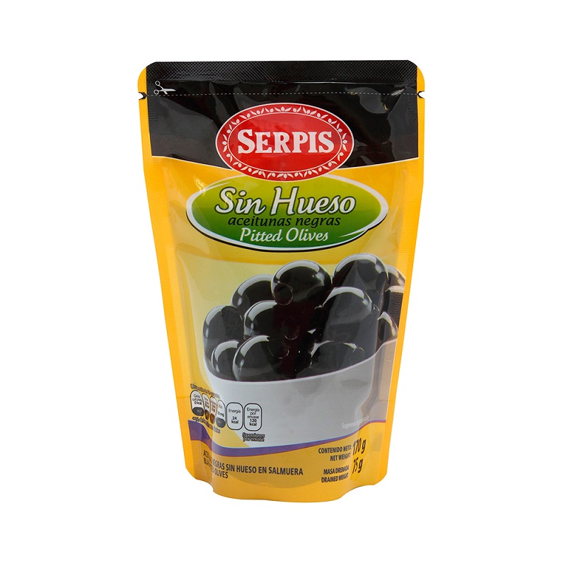 SERPIS Pitted black olive(bags), , large