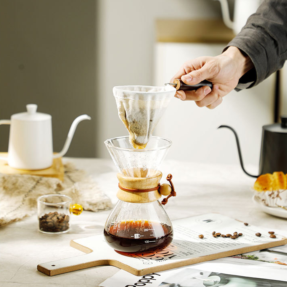 【GlassKing】台灣製造 FH-240S-1 法蘭絨濾布 法蘭絨濾器 咖啡濾網 咖啡濾布 咖啡風味細緻醇厚, , large