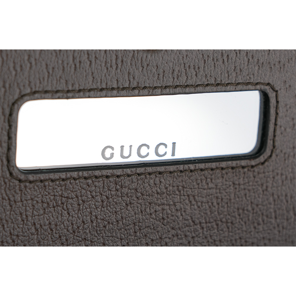 GUCCI Ophidia 塗層帆布及綠紅織帶皮夾式鍊包/米色/烏木色, , large