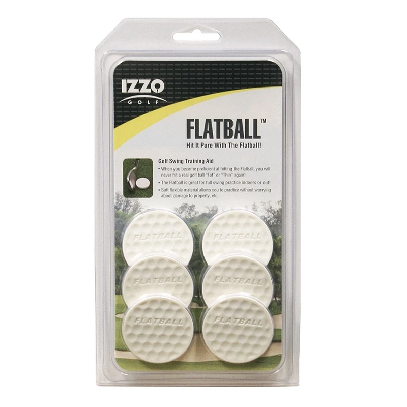 IZZO Golf Flatball Swing Golf Training Aid - White (6pcs), , large