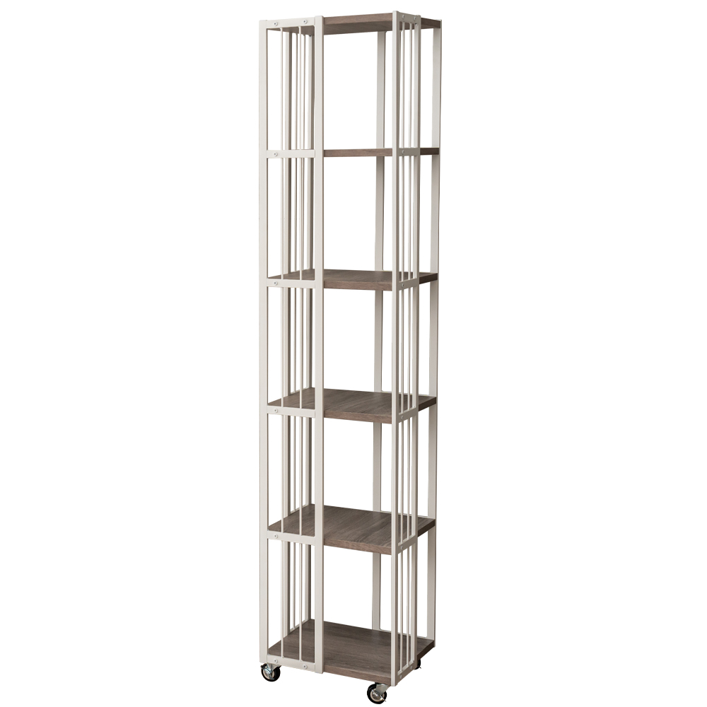 [拜爾家居]360&deg;旋轉書架 台灣製造 旋轉落地書架 萬向輪收納架 落地書櫃 多功能展示架 可旋轉多功能展示架 (免運), , large