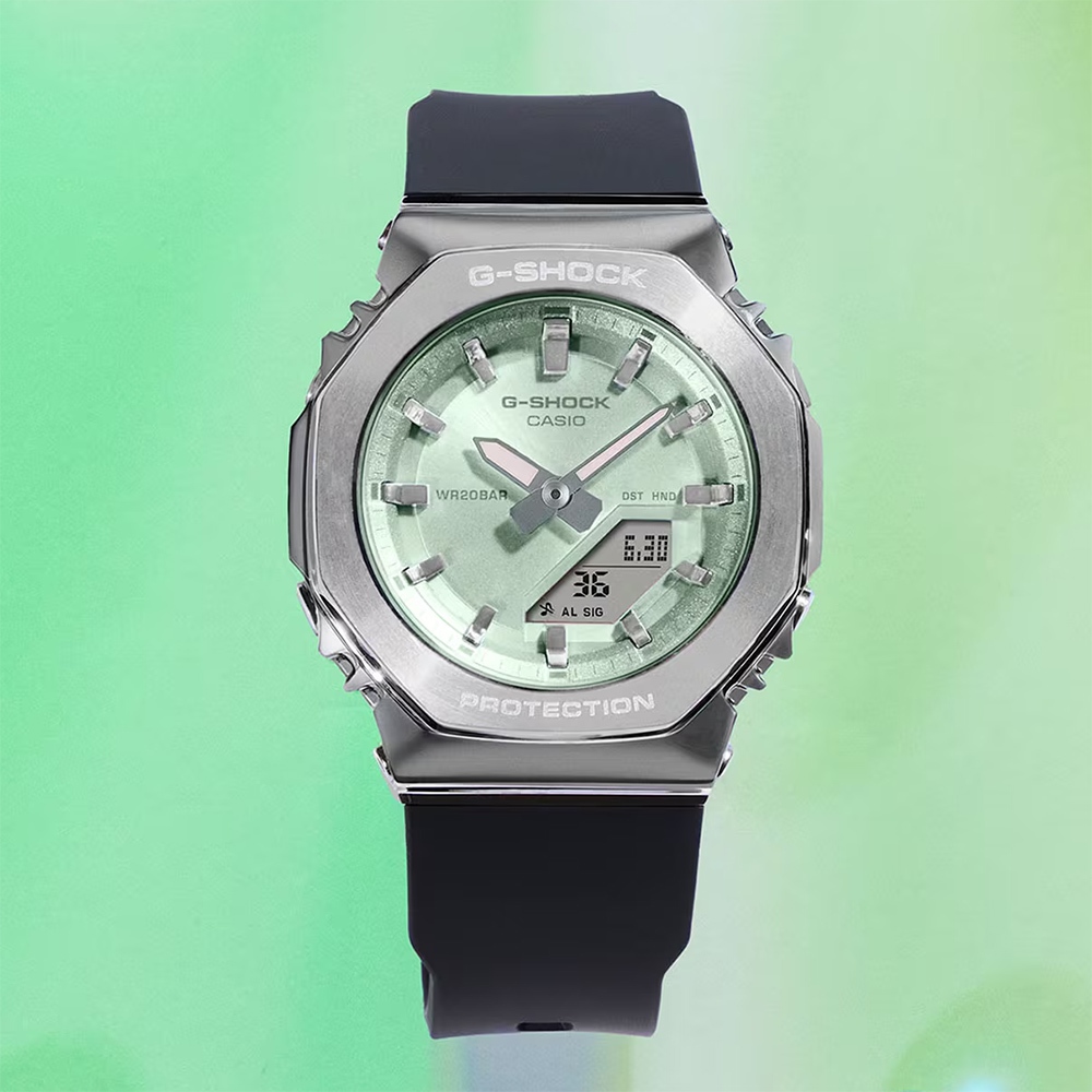 CASIO 卡西歐 G-SHOCK 粉彩金屬八角手錶 女錶 GM-S2110-3A, , large