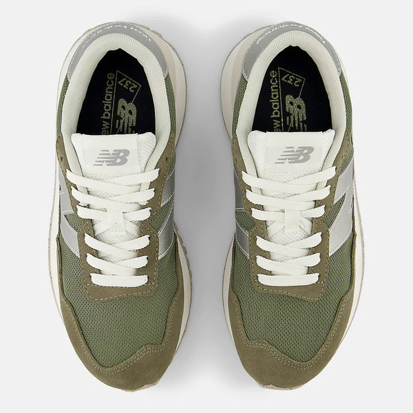 Kixpress-New Balance 女 休閒鞋 運動 復古 B楦 NB 237 緩震 舒適 橄欖綠 [WS237MSW], , large