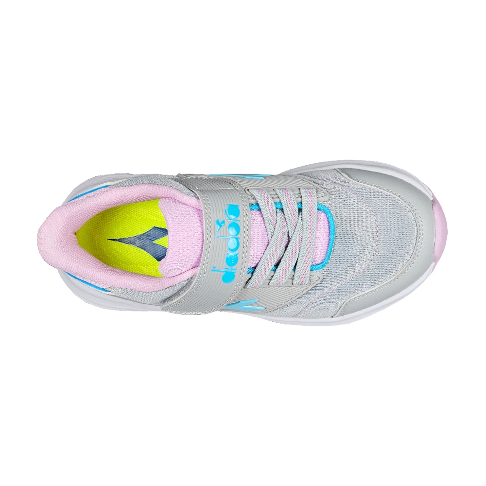 DIADORA迪亞多那 兒童輕量慢跑鞋 童運動鞋 童鞋 撞色 寬楦 透氣 保護後跟 吸震 減壓 健康鞋墊 防滑 藍 灰藍, , large