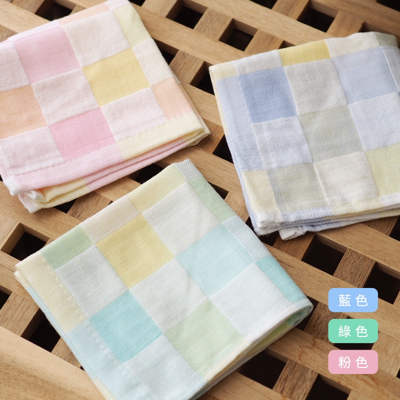 [Kaimei Cotton Industry] 20 randomly selected pure cotton soft gauze small square scarf - colorful pattern, , large