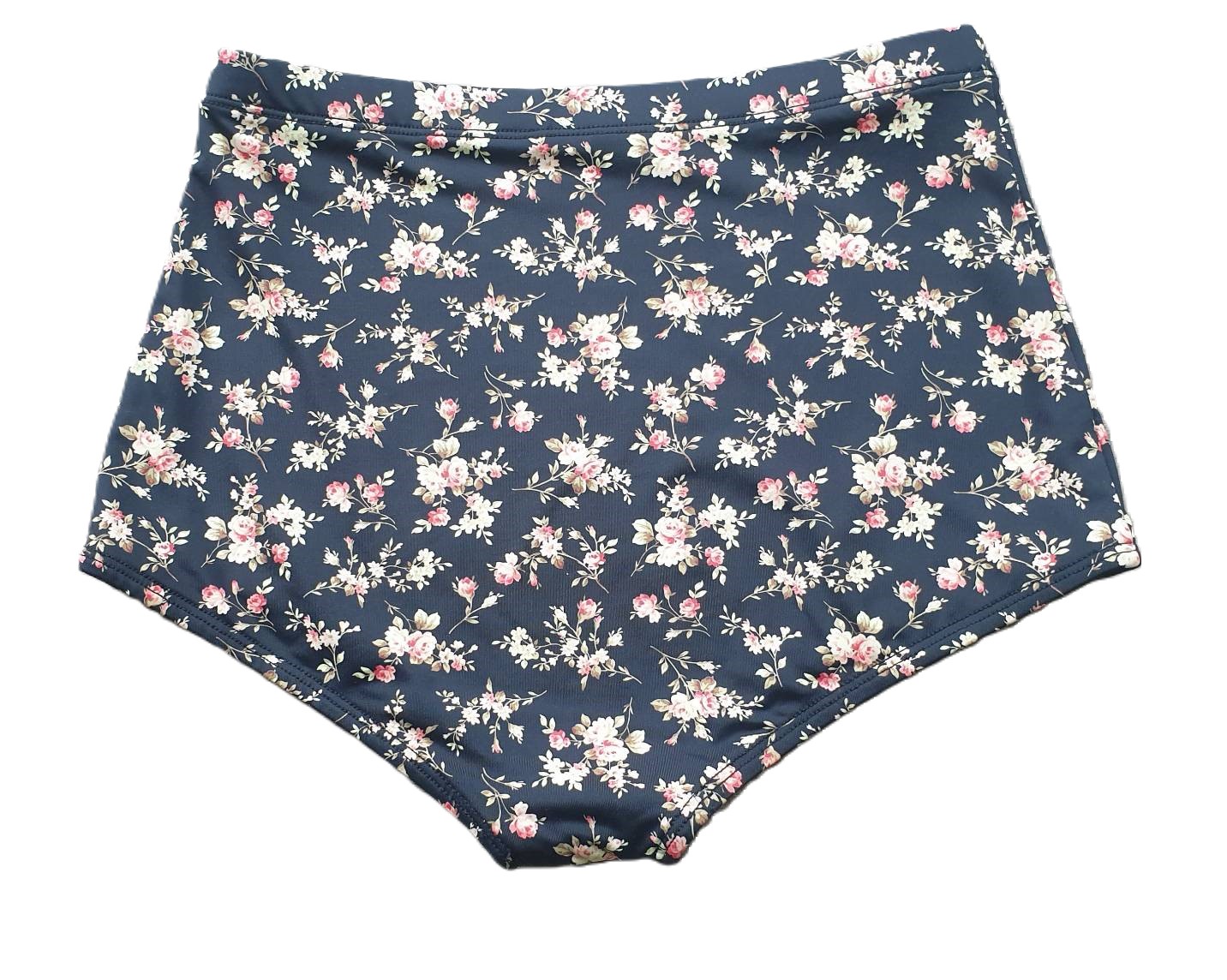 QXHEE.T. 台灣製．高腰平口褲QX-H426b 黑底黃花L, , large