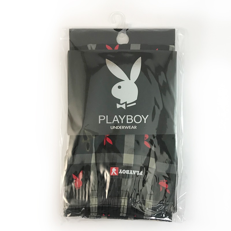 Play Boy 印花平織平口褲, 尺寸:M, large