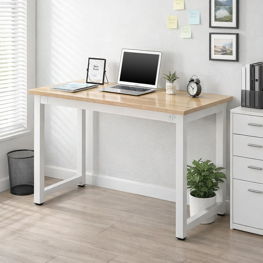 【AOTTO】簡約加厚鋼架辦公桌-100公分(FT-501), , large