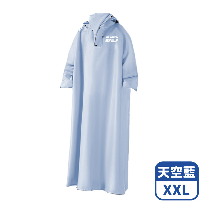 【咪咪購物】VID一件式斗篷雨衣天空藍｜XXL｜適用180-190cm, , large