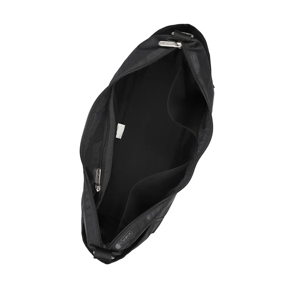 Lesportsac 大口袋拉鍊肩背包 側背包 通勤隨身包 送禮 禮物 女包 男包 情人節禮物(永恆黑)L252-2902P-R086, , large