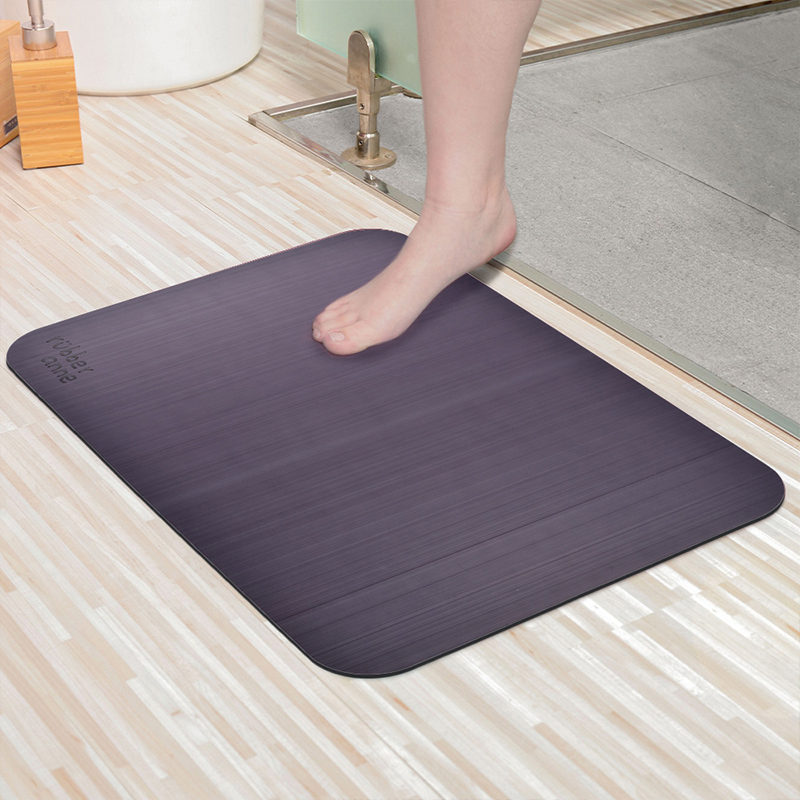 【Monster】 Soft Diatomaceous Earth Absorbent Mat – Silk Texture (60x40cm) – Blue Violet, , large