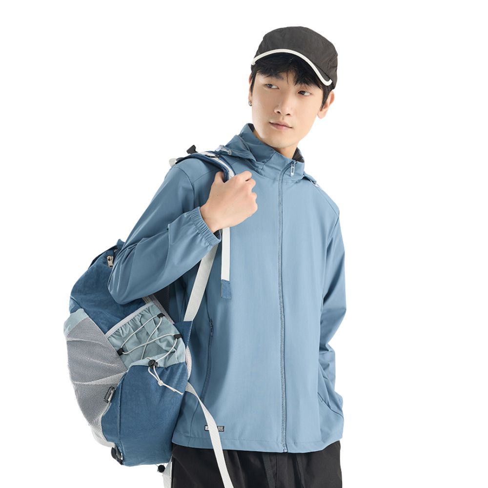 【億子洪】SGS認證 冰絲防曬外套-男款 墨藍 2XL 【25688】