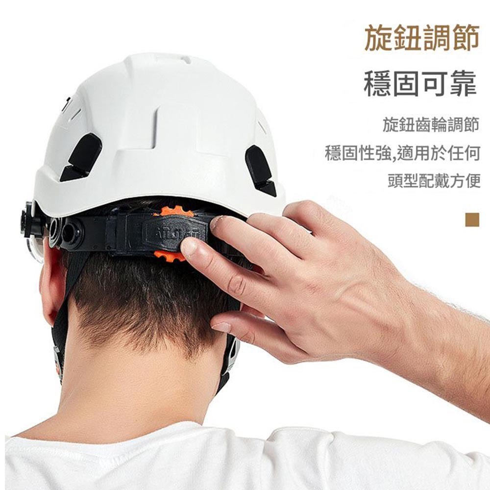 工地護目安全帽(藍)可接耳罩, , large