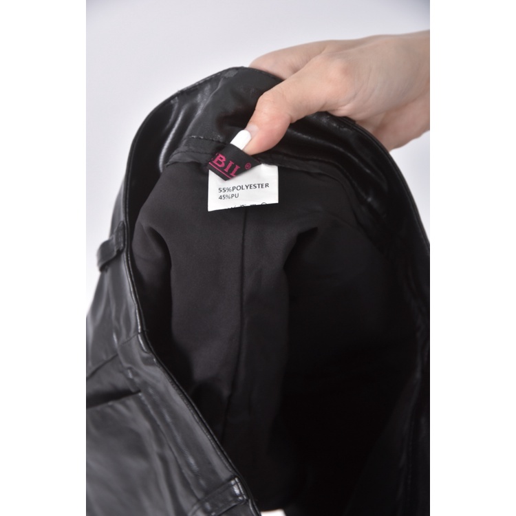 (M) 【安于晴Charlene私服】qebil質感皮質黑色短褲二手衣, , large