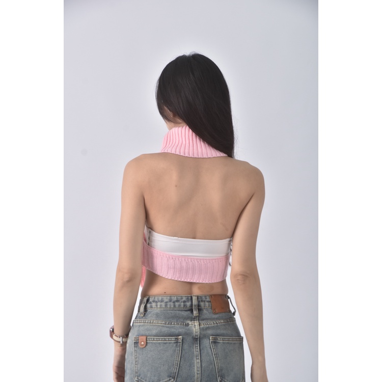 (S) 【安于晴Charlene私服】質感修身短版露背粉色上衣二手衣, , large