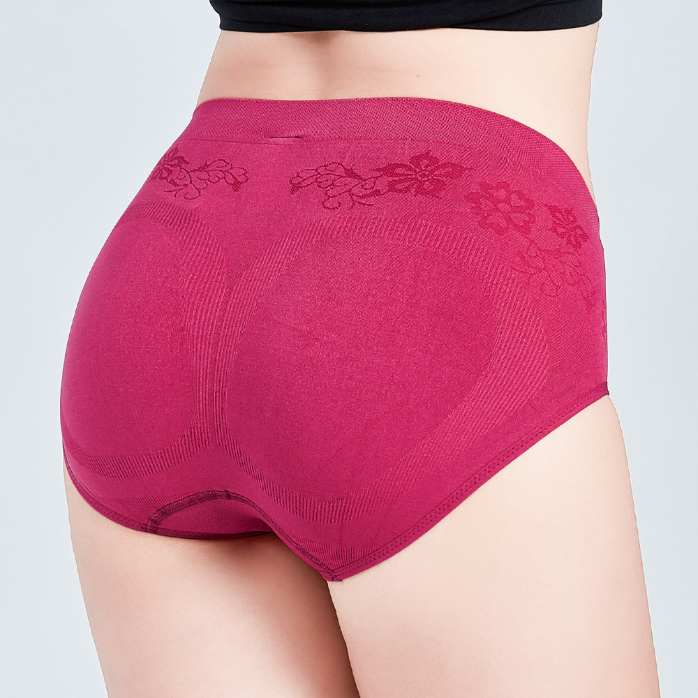 [SHIANEY]Taiwan-Made Stretch Mid-Rise Seamless Panties with Bamboo Charcoal Fiber Crotch, , large