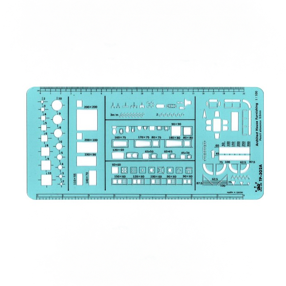 【 徠福 】傢俱裝潢定規-111x233x0.8mm 1:00 /片 TP-302A, , large