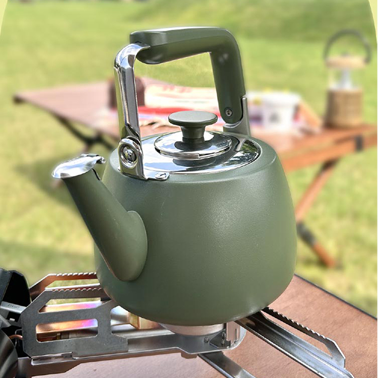 仙德曼露營304不鏽鋼風琴壺-1.5L-霧黑色-1支, , large