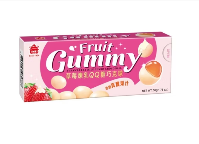 [義美]義美巧克力QQ球(草莓煉乳口味)50g