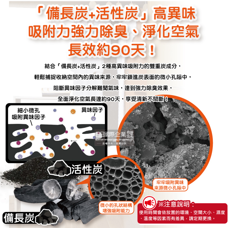 [日日好物]日本ST雞仔牌-大型收納空間用脫臭炭強力消臭凝膠除臭劑300g/大橘盒(長效約90天,櫥櫃衣櫃潮濕悶臭備長炭淨化盒,壁櫥活性碳淨味), , large