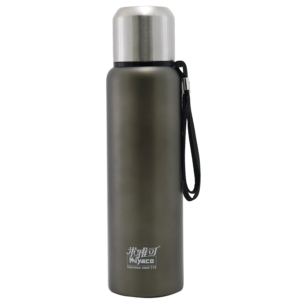 米雅可Koruto 316不鏽鋼真空全鋼保溫瓶-1200ml-鈦灰色-1入