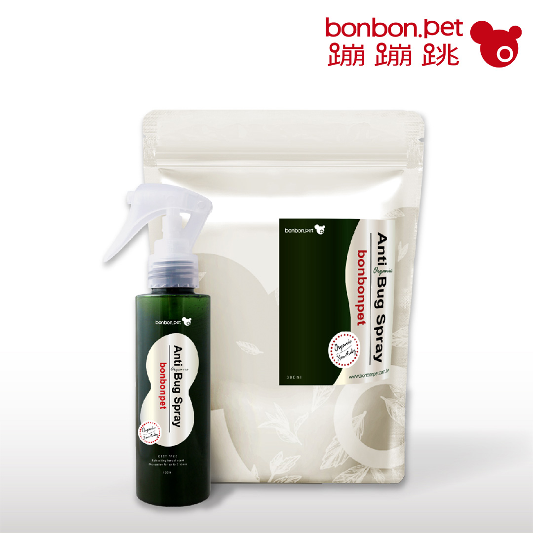 蹦蹦跳 有機防蟲噴霧120ml+補充包360ml 組(人寵共用)