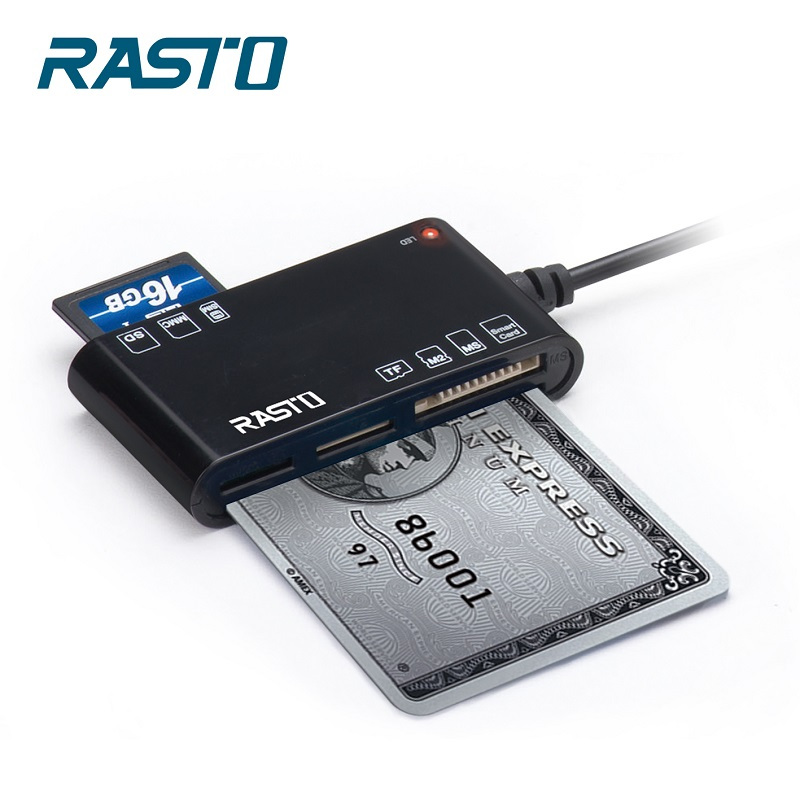 RASTO RT3 Smart Card Memory Card Reader, , large