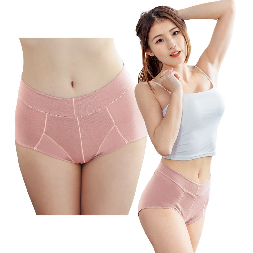 NEONER Tencel high waist anti-bacterial underwear -pink complexion, , large