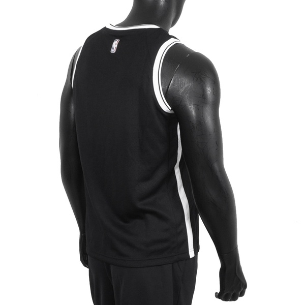 Nike NBA 青少年 球衣 籃球背心 背心 V領 籃網 黑灰 [WZ2B7BZ2W-NYN], , large