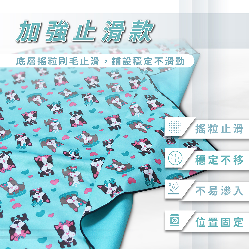 ［熊棉］多功能靜音防水墊｜加強止滑款｜中｜歡樂樹屋-深藍, , large