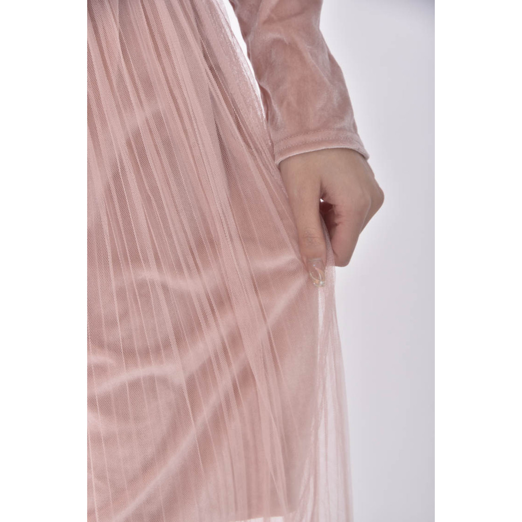 (S) 嬌姿艷拼接粉色綁帶洋裝二手衣, , large