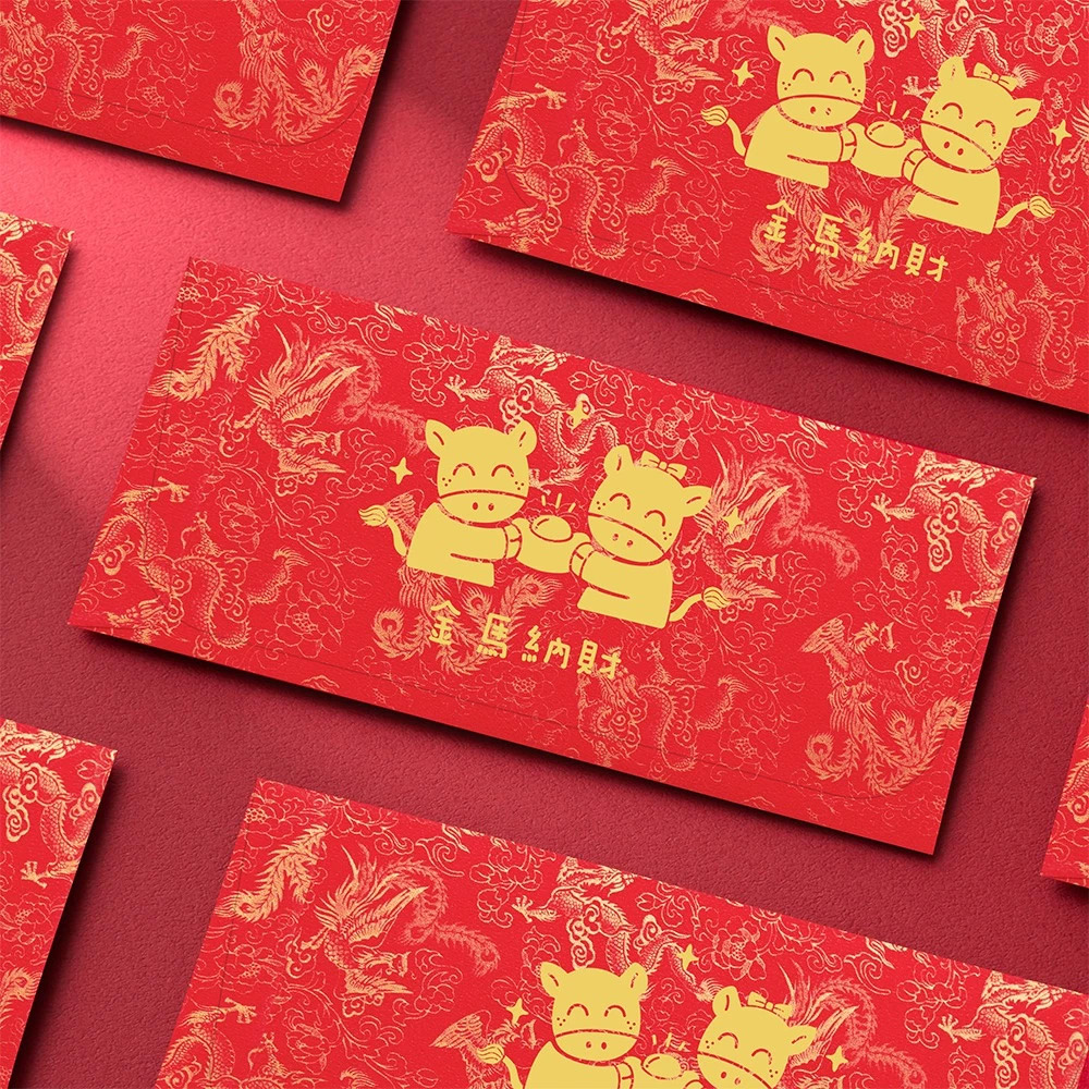 1A 2026 馬年 西式 紅包袋 金馬納財 10張入 /包 2013