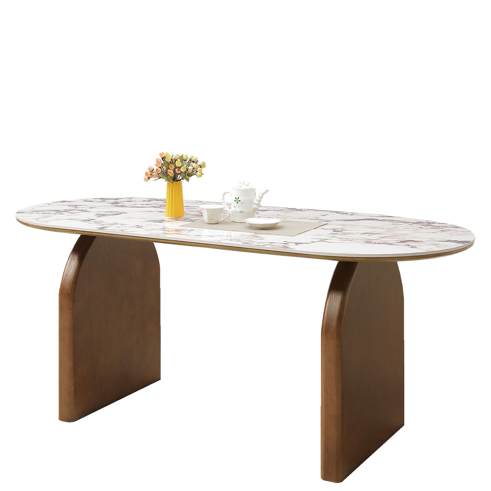 【Hampton 漢汀堡】咖颯6尺胡桃岩板餐桌, , large