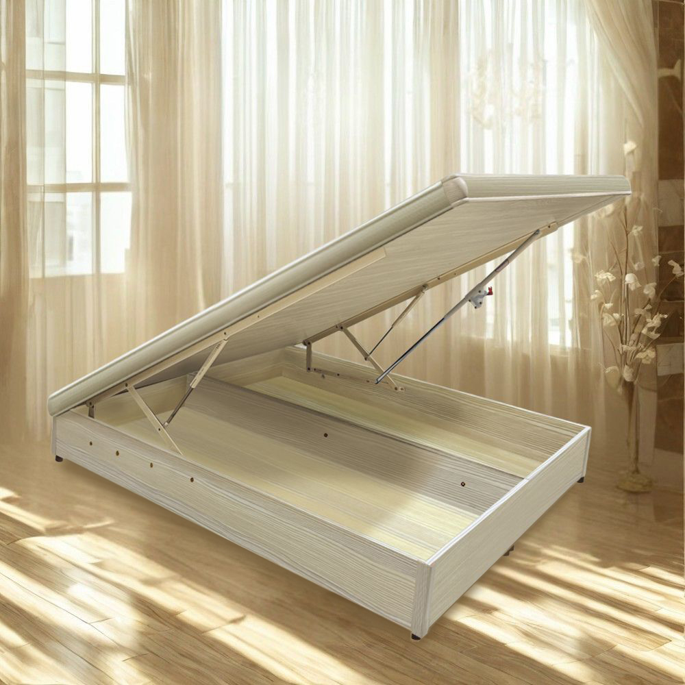 Anxin Yaslan Folding Bed Base 3.5ft (Walnut), , large