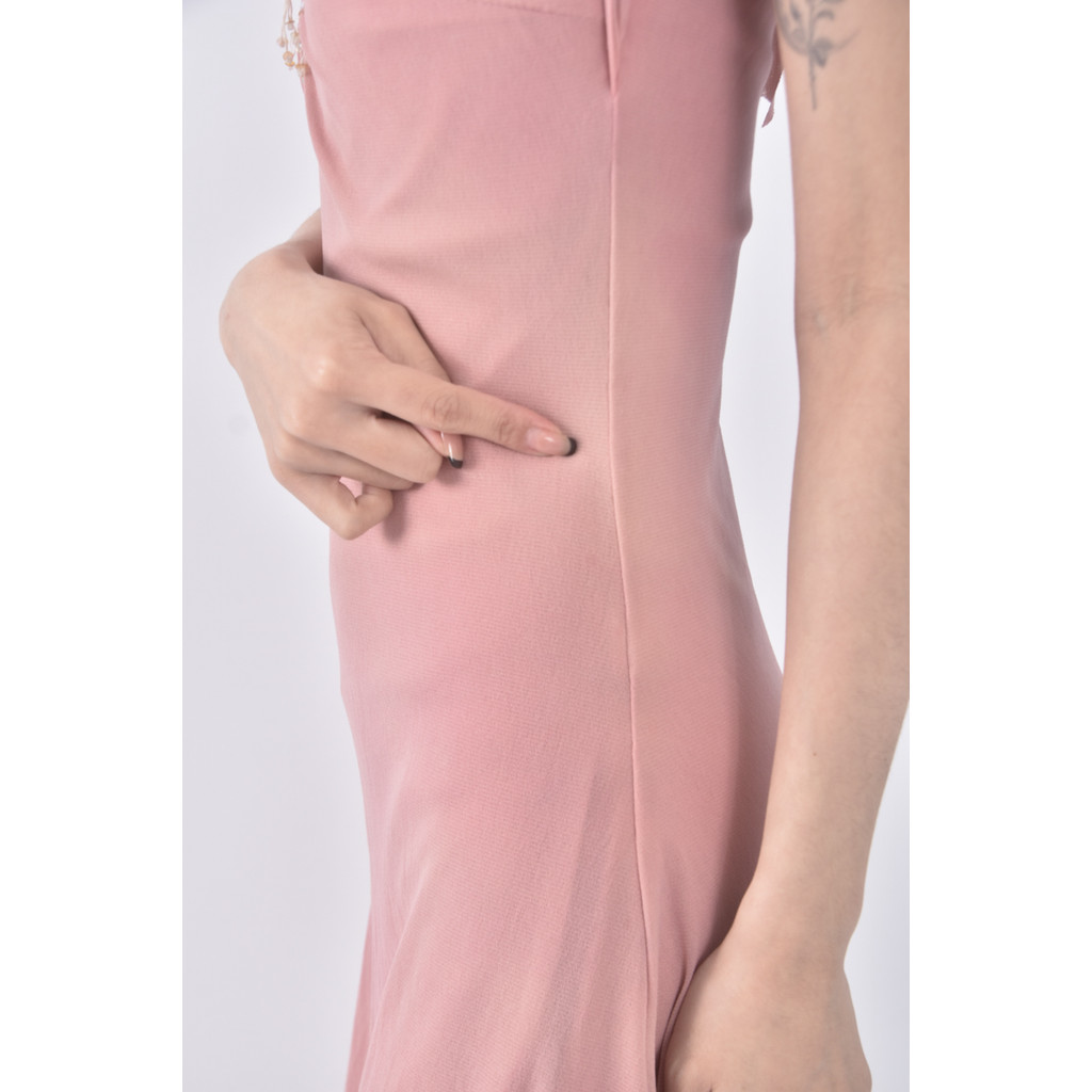 (S) 水鑽粉色洋裝二手衣, , large