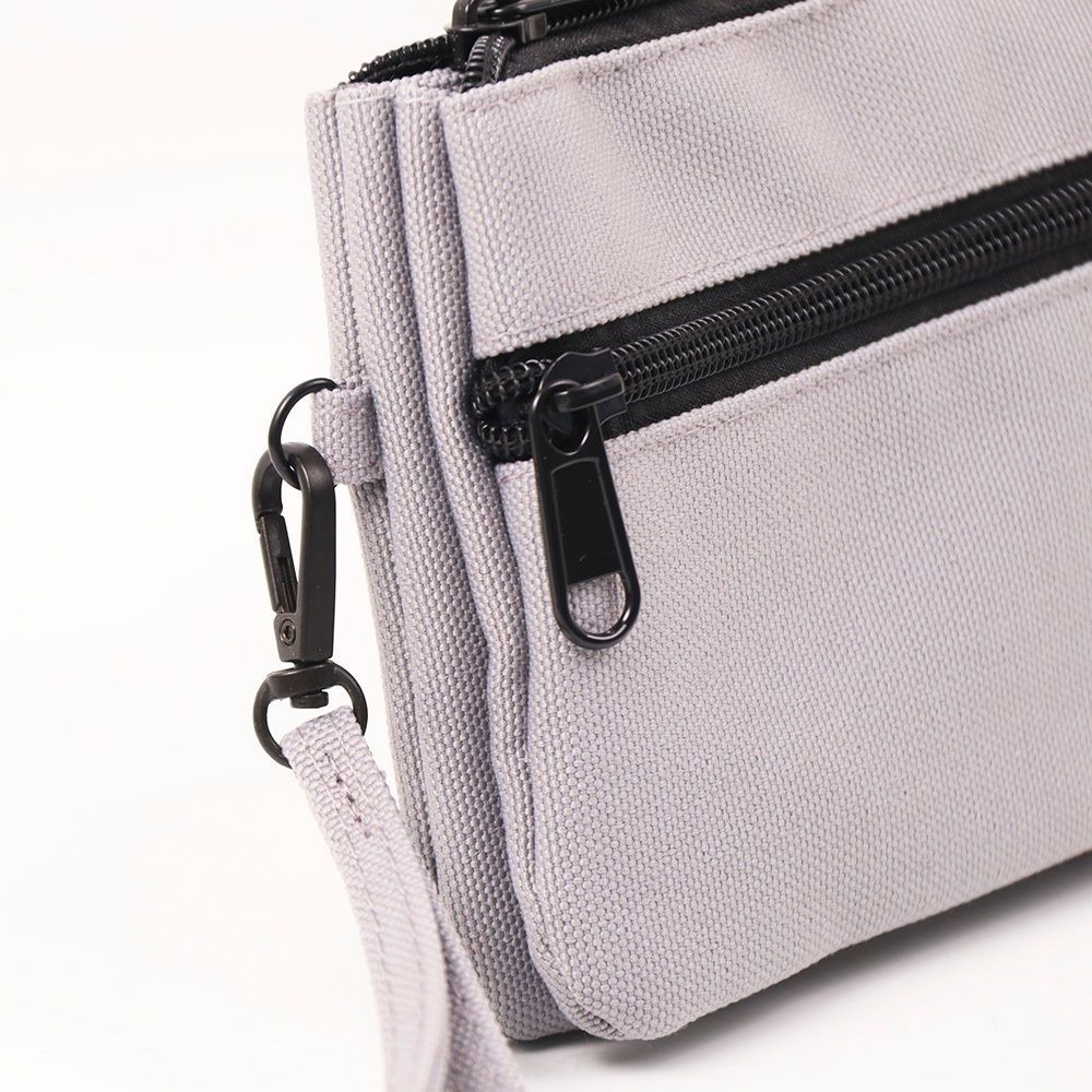 【MQ】雙層手拿包/零錢包-黑色 手機包 隨身包, , large