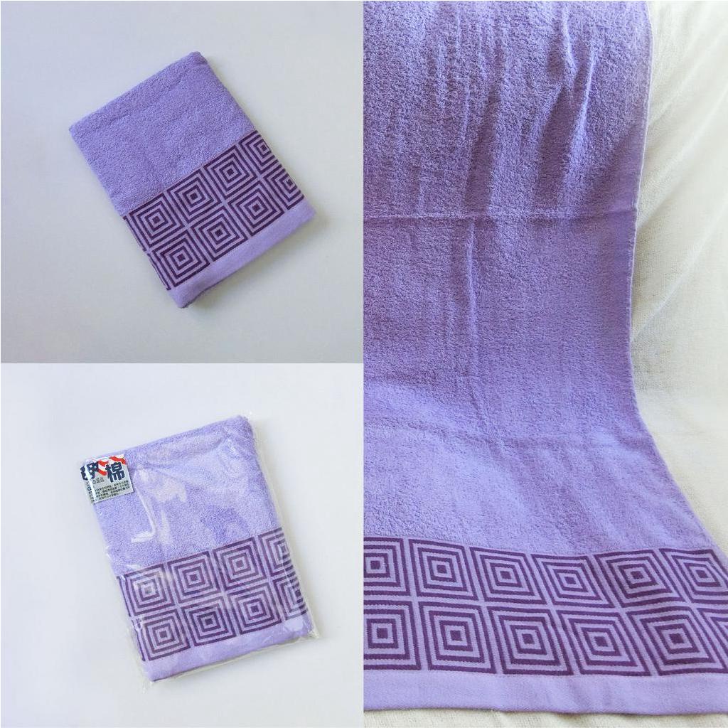 [Kaimei Cotton Industry] 2 in the group, random and excellent, MIT made in Taiwan, 8 taels of carefully selected American cotton bath towels, checkered pattern, , large